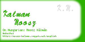 kalman moosz business card